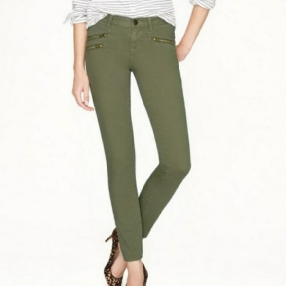 J. Crew Denim - J. Crew Toothpick Ankle Olive Green Skinny Jeans